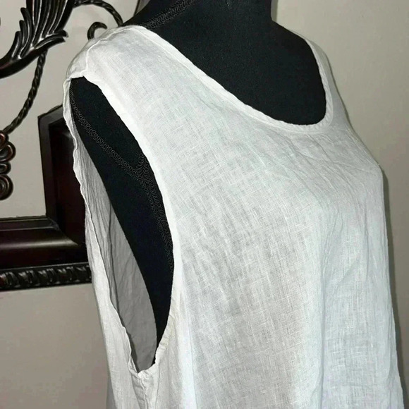 FLAX Women’s Fundamental Pullover Tank Top Tunic 100% Linen Size: Large 14-16 - Picture 7 of 16